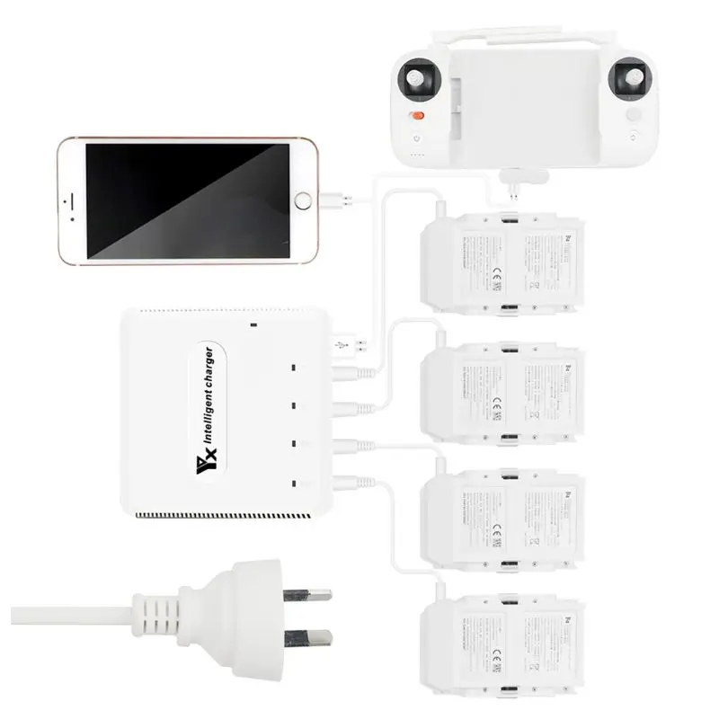  Smart Multiport Charger Batteries Charging Hub Apdater for FIMI X8 SE Drone Kit