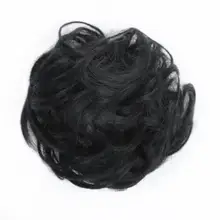 Синтетический грязный пучок волос для наращивания, парик для женщин, Пончик, Гари, коричневый цвет, накладки для волос, Упругие волосы, канатная Резиновая лента для наращивания волос