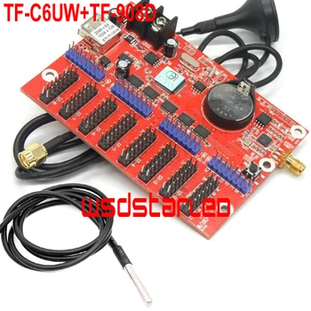 

TF-C6UW+TF-908D Temperature sensor WIFI & USB LED Single & Dual color controller card 2048*64 1024*128 New Hot Sales