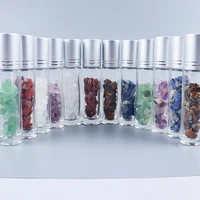Crystal Jade Ball Roller Bottle Essential Oil Crushed Stone Natural Amethyst Healing Sphere Massage Around the Eyes Face Care 2