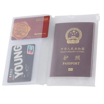 

Travel Accessories Passport Cover Transparent Waterproof ID Holder Women Men Storage Organizer Card Busines Credit Wallet Case
