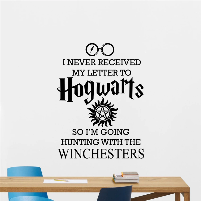 

Harry Potter accessories I Never Received My Letter Painting Art Decor Wall Decal Supernatural Vinyl Quote Boy Room Poster