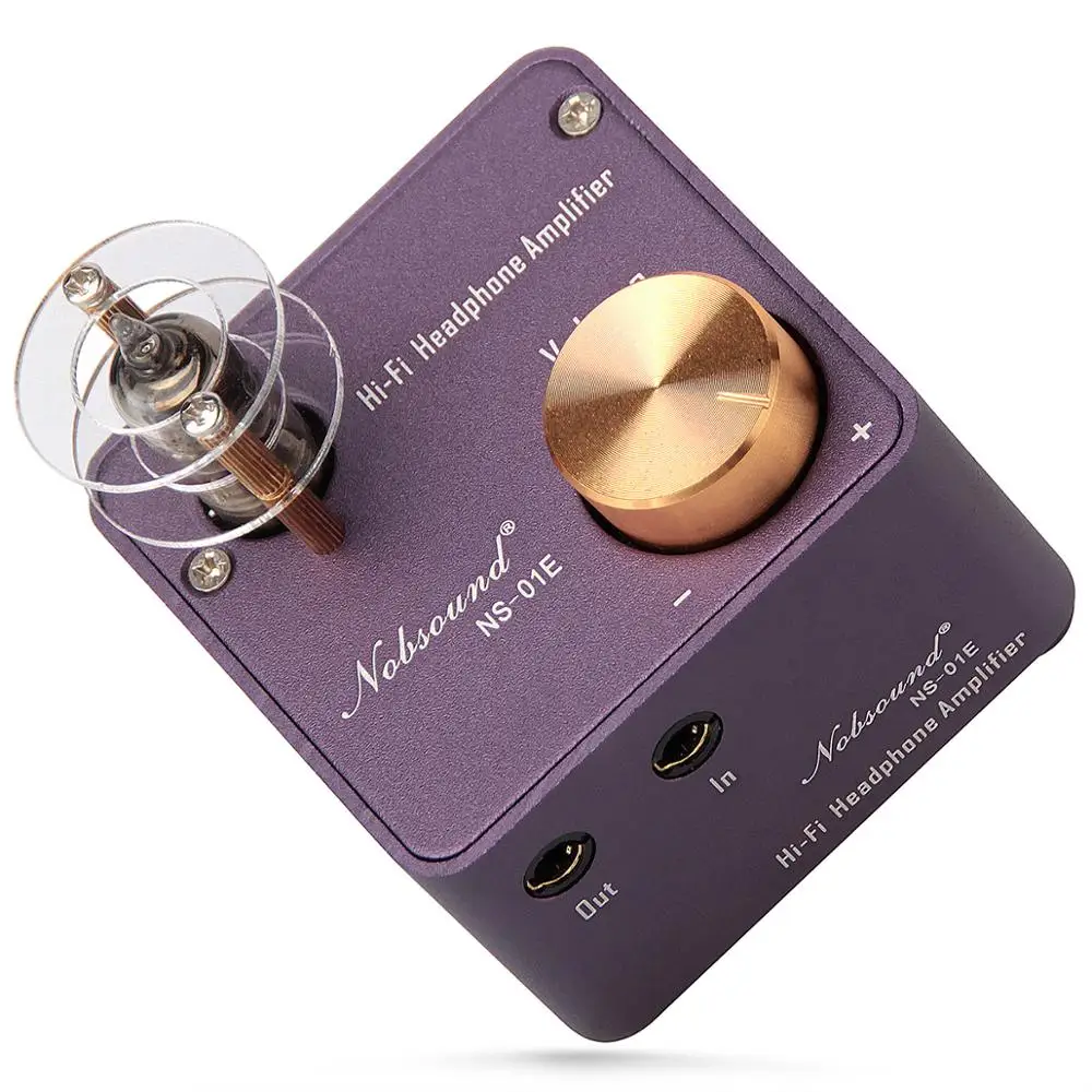 Nobsound гибридный усилитель мини вакуумная трубка усилитель для наушников стерео HiFi аудио Предварительный усилитель - Цвет: Purple
