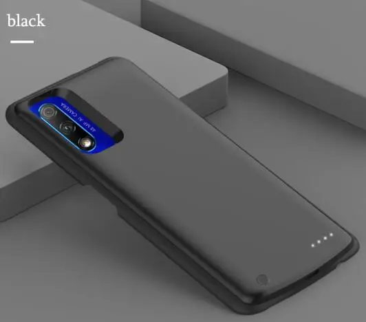 9X pro Black 6500 мАч Внешний аккумулятор чехол для huawei Honor V30 Pro V30 ударопрочный аккумулятор зарядное устройство для Honor 9X Pro 9X зарядка Мягкий край - Цвет: 9X pro Black