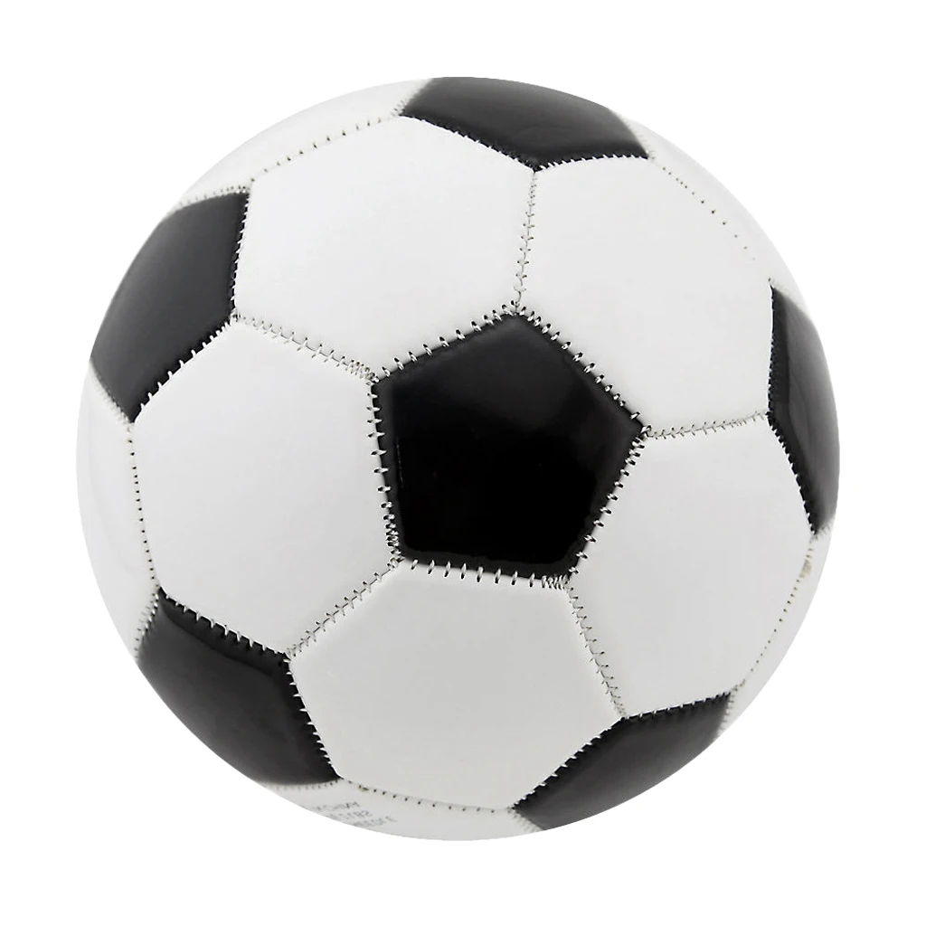 Performance Soccer Ball - Black White Ball Size 4 Training Football for Adult Children Play