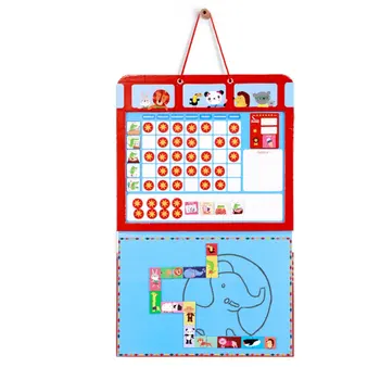 

Magnetic Chart Calendar Time Toys Educational Magnetic Reward Toy Behavior Record Board Playboard for Children Kids