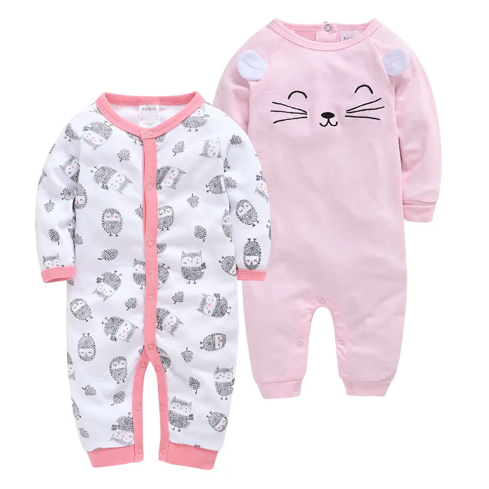 Комплект из 2 предметов; комбинезон из чистого хлопка для малышей; Roupa Bebes; комбинезон для новорожденных; пижама с длинными рукавами для детей от 0 до 12 месяцев; комбинезоны; аксессуары; одежда для детей
