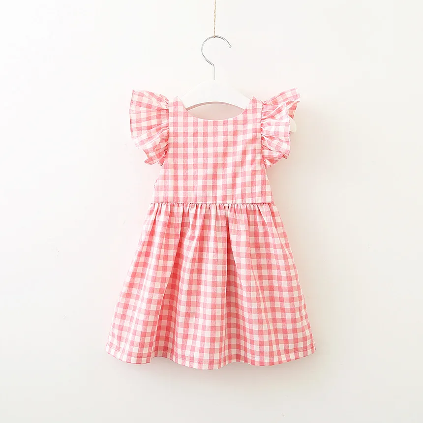 Girls-Dress-Summer-Sleeveless-Plaid-Baby-Girl-Clothes-Ruffles-Backless-Children-Dress-Crew-Neck-Baby-Dresses (1)