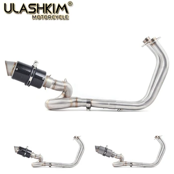 

Motorcycle Exhaust Muffler Middle Link Pipe Full System Slip On For kawasaki NINJA650R ninja650 Z650 2017 2018