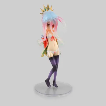 

Anime No Game No Life Shiro Swimsuit Ver PVC Action Figure Collectible Model doll toy 20cm