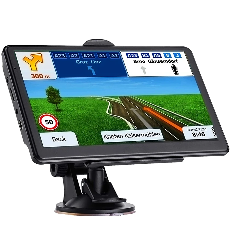 GPS Navigation 7 Inch HD Universal GPS Smart Voice Reminder 8 GB ROM 256 MB Global Navigation Satellite System - Newest Map Free