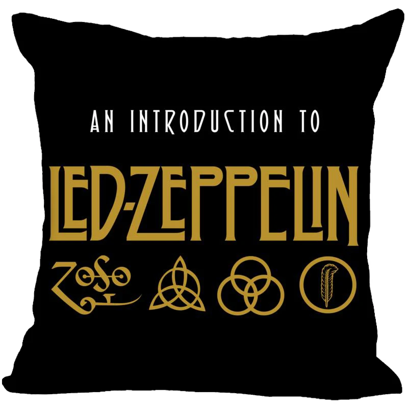 Новое поступление Led Zeppelin наволочка для спальни для дома или офиса, декоративные наволочки квадратная Подушка на молнии чехлы Сатиновые мягкие не выцветают