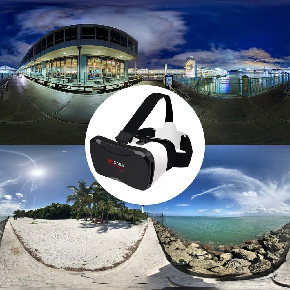 Портативные Очки виртуальной реальности шлем VR Реалистичные 3D очки гарнитура картон для большинства смартфонов