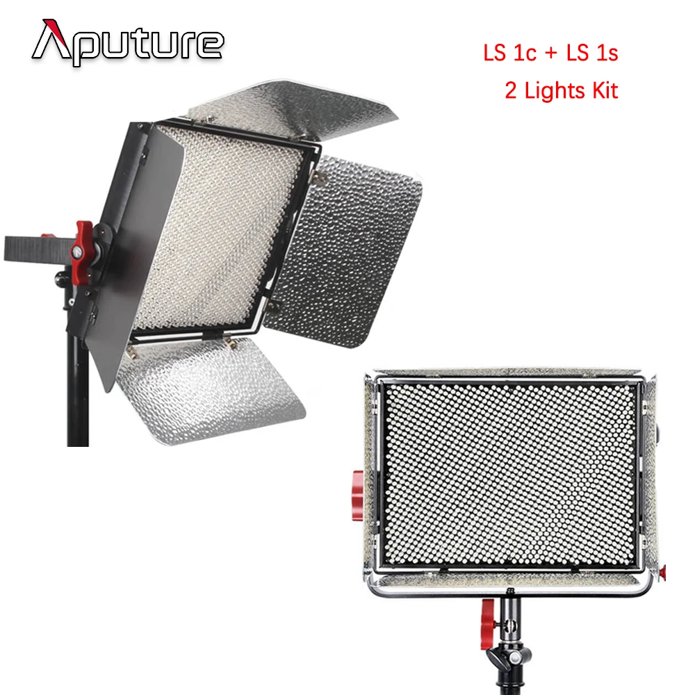 SC 2 Lights Kit Aputure LS 1 светодиодный светильник 30300lux 3200K 5500K Aero-aluminum CRI 95+ 2,4G беспроводной пульт дистанционного управления студийный светильник для видеосъемки ing - Цвет: SC 2 Lights Kit