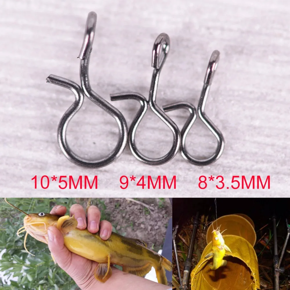 

20/30/50Pcs Black Fly Fishing Snap Quick Change for Hook & Lures High Carbon Steel Fishing Accessories