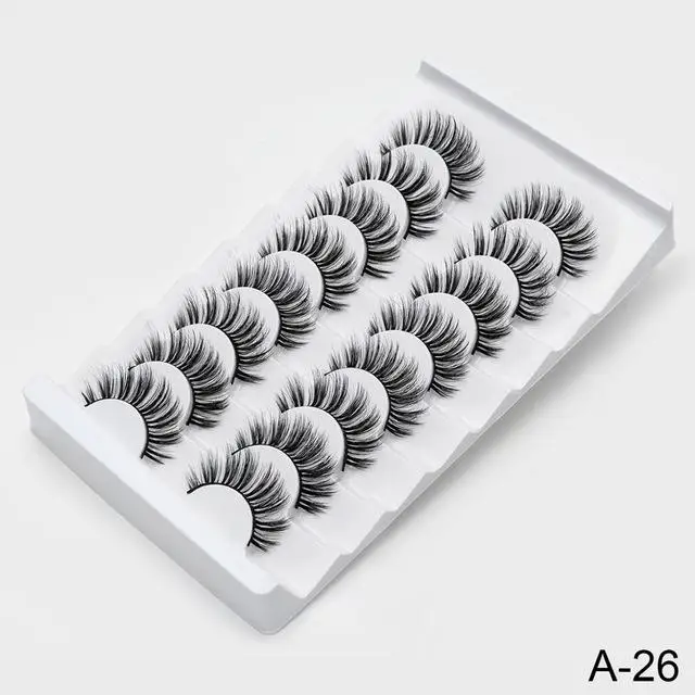 8/20 пар, 15-20 мм, натуральные 3D накладные Искусственные ресницы, набор для макияжа, норковые ресницы для наращивания, норковые ресницы «maquiagem», макияж для глаз - Цвет: A26