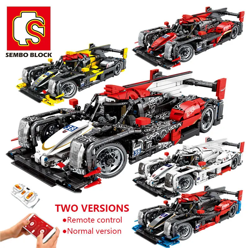 SEMBO 1537 шт Мпц RC/Non-Радиоуправляемый гоночный автомобиль строительные блоки для