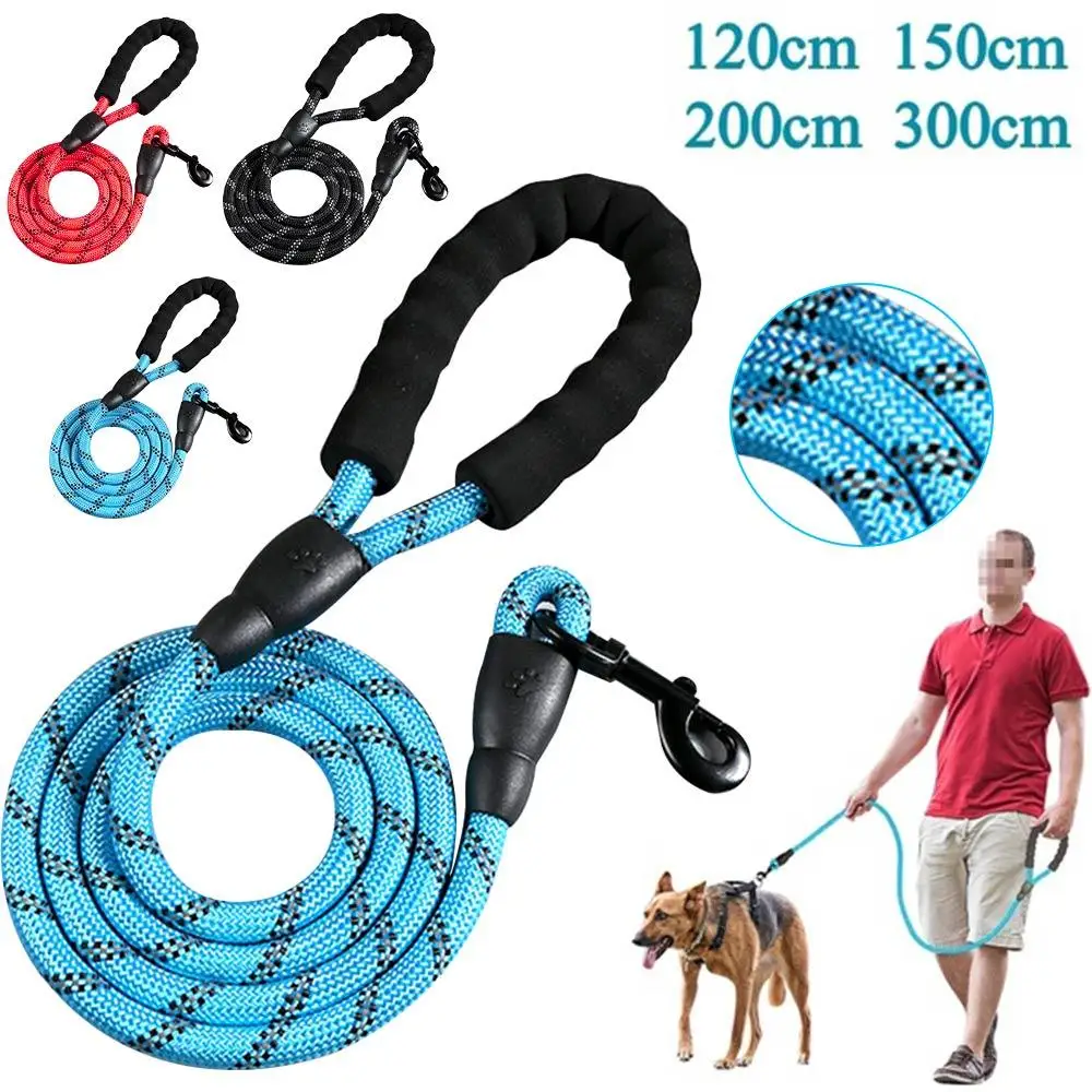

Durable Dog Belt Rope Head Collars Pet Supplies Night Reflection Dogs Leashes Strap Chain Walking Training Leash