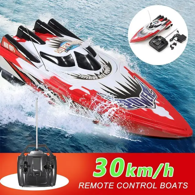Boat 5-8km/h High Speed Racing Rechargeable Batteries Remote Control Boat for Children Toys Kids Christmas Gifts 33x11x9cm 3