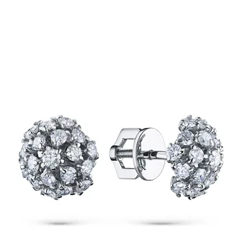 

Pusety of white gold with diamonds e0901ps07130700