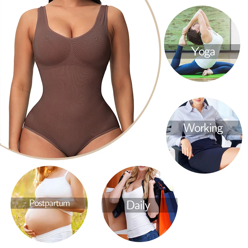 best tummy control shapewear uk Women Bodysuits Shapewear Shaping Full Body Shaper Tank Tops Waist Trainer Corset Camisoles Slimming Underwear Fajas Colombianas best shapewear for women