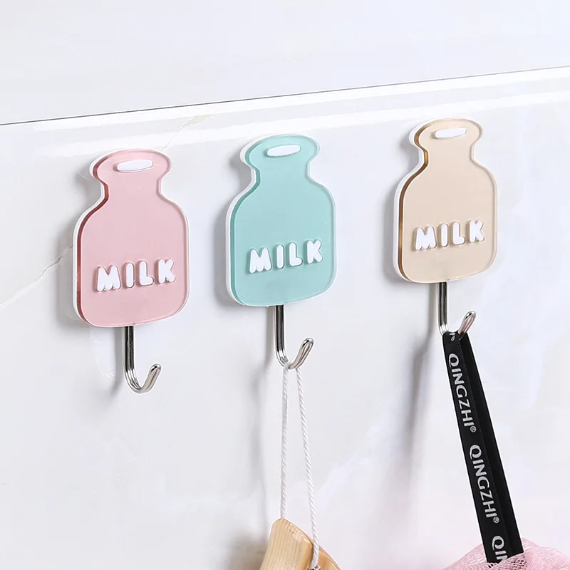 

1PC Hook Strong Cute shape Suction Wall Sucker Hanger Waterproof Adhesive Heavy Load Rack Stainless Steel Hook cintre cabide