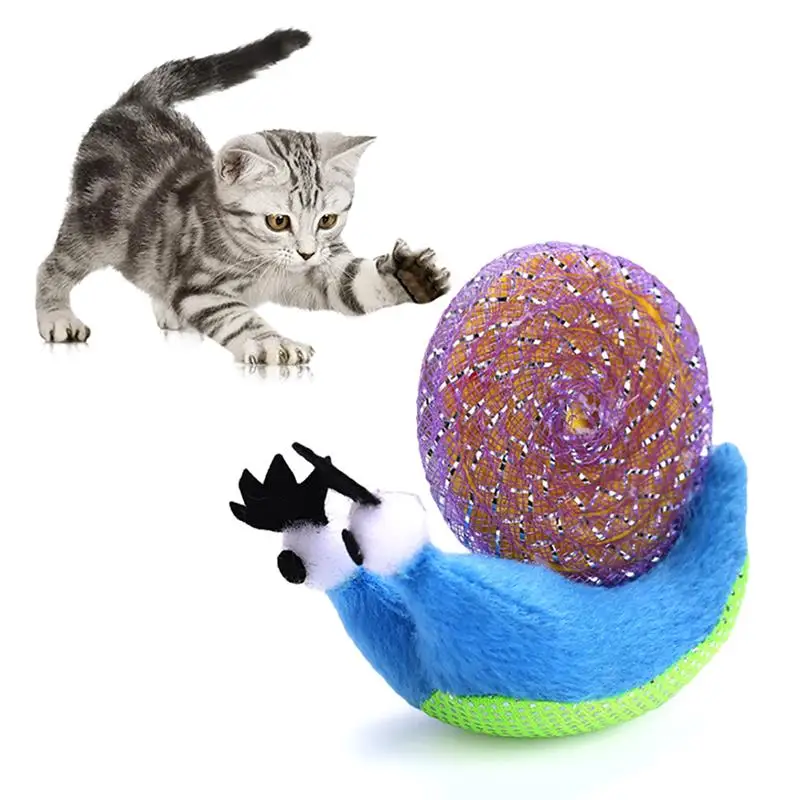 

Legendog 1pc Creative Pet Toy Plush Snail Shape Cat Dog Play Interactive Toy Pet Supplies Cat Dog Favors