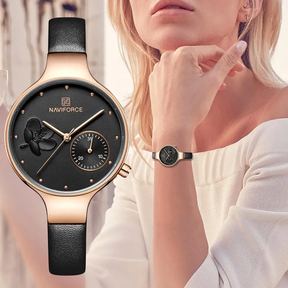 

Applicable To Lingxiang Ladies Fashion Watch Waterproof Quartz Calendar Alloy Shell Belt Watch With Button Battery For Gift