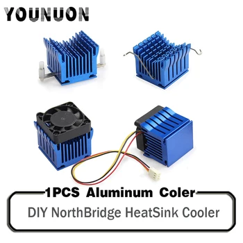 DIY 알루미늄 노스웨브리지 방열판 쿨러 블루 라디에이터 1 개, 4cm 40mm 4010 4020 팬 PC 컴퓨터 케이스 방열판 냉각