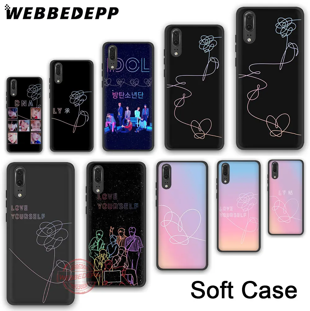

WEBBEDEPP 170N Korean Boys Love Yourself Soft Silicone Phone Case for Huawei P30 P20 P10 P9 P8 Lite Pro 2017 2018 2019 Cases