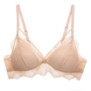 

Seamless Push Up Bras for Women Lingerie BH Thin Section Wireless Bras Lace Sexy Bralette Solid Backless Bras sostenes de mujer