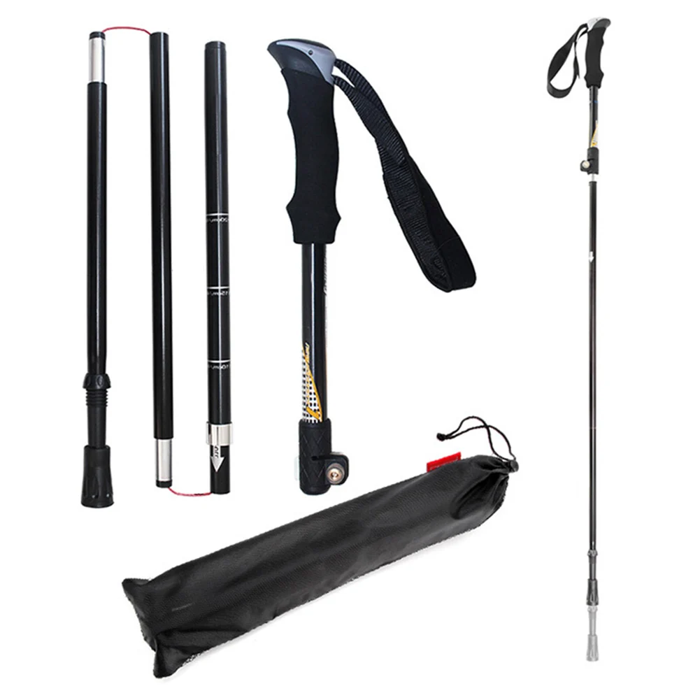 Pólos de Trekking Pólos de Esqui de Alumínio Telescópico ao ar Resistente ao Desgaste Pólos Trekking Caminhadas Ajuste Livre 5-seção 2 High Quality Esporte e Lazer