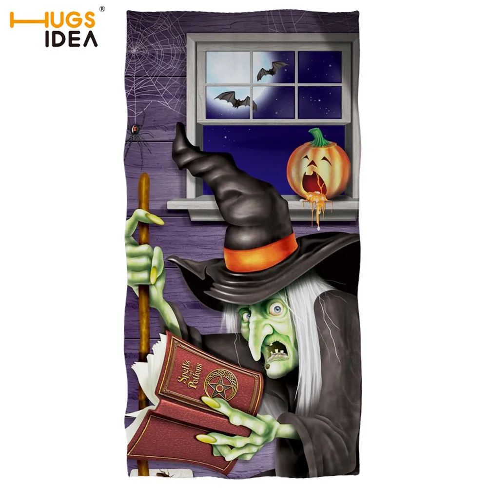 HUGSIDEA Microfiber Towels Halloween Witch Print Halloween Decor Towel Microfiber Towels for Women Man Cool Travel Soprt Toalla