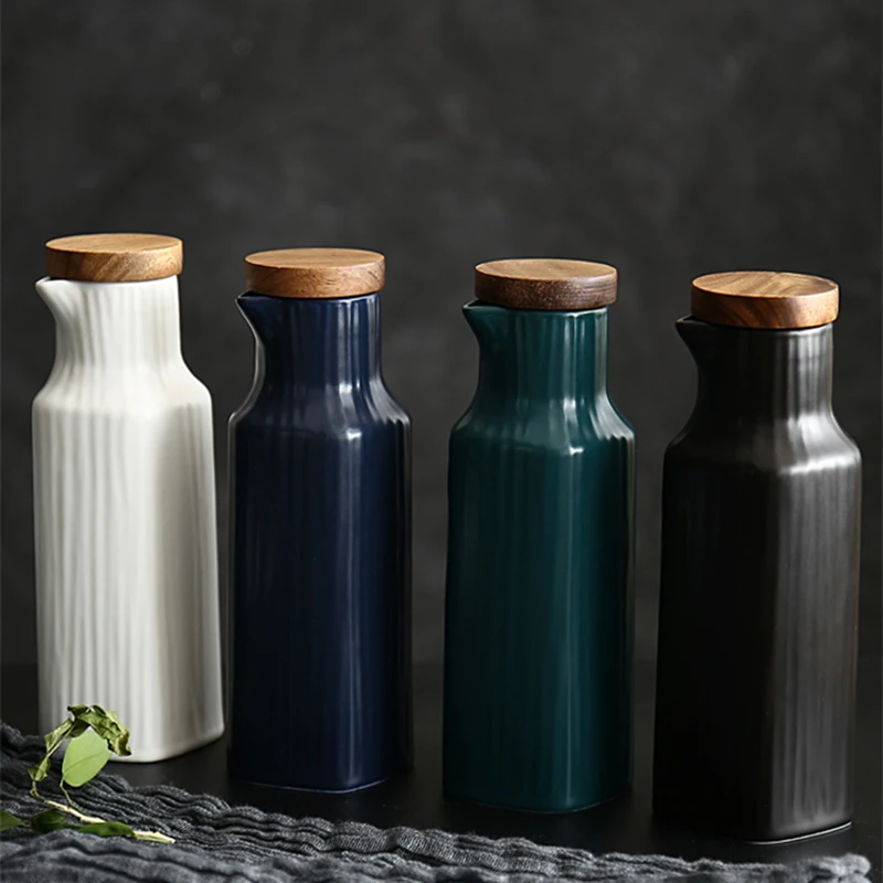 

Набор из 4 керамических съедобных диспенсер оливкового масла бутылка для соуса уксус для приготовления пищи банки для хранения вина кухонная посуда инструменты