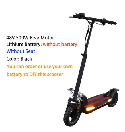 500W without battery JS 48V26A литий-ионный аккумулятор электрический скутер 100 км 48V500W складной самокат Сиденье Электрический скейтборд patinete electrico adulto - Цвет: 500W without battery