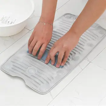 

Silicone Folding Washboard Portable Travel Mini Washing Board With Suction Cup Anti-slip Laundry Mat Household Clean Board