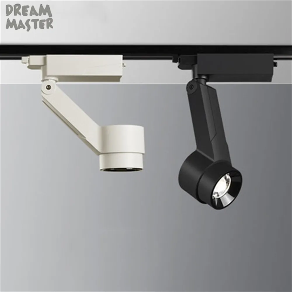 

Modern black white 30W Cree led track lighting with zooming 3000K 4000K 5000K zoomable led rail lamp fixture for living room bar