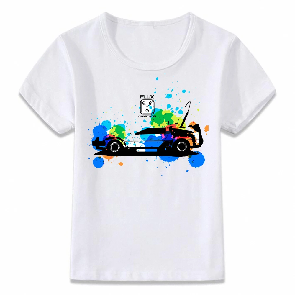 Детская одежда футболка с надписью Back To The Future DeLorean Time Traveling Car DMC 12 научно