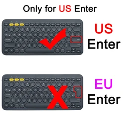 Housse de protection pour clavier Logitech K380, Film de protection en Silicone TPU, noir clair, sans fil, anglais, coréen 