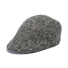 Хлопковый льняной берет, мужской, для взрослых, елочка, Термальный берет, остроконечная Кепка, головной убор, хлопок, для улицы, шерстяной головной убор, аксессуары для одежды