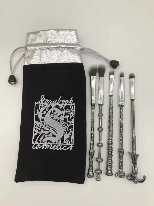 

Generation/Second Generation Alloy Handle Harry Potter Magic Wand Makeup Brush Case 5 Pieces Beauty Tool