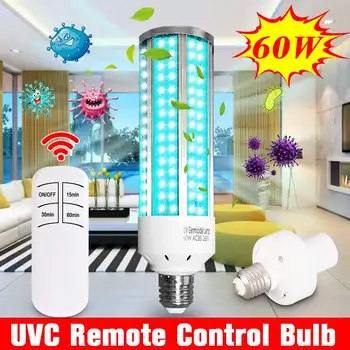 

Germicidal UV Lamp 230LED Portable Sterilize UV-C Light Handheld Disinfection Corn Shape Light Bulb E27 60W UVC Disinfection UV