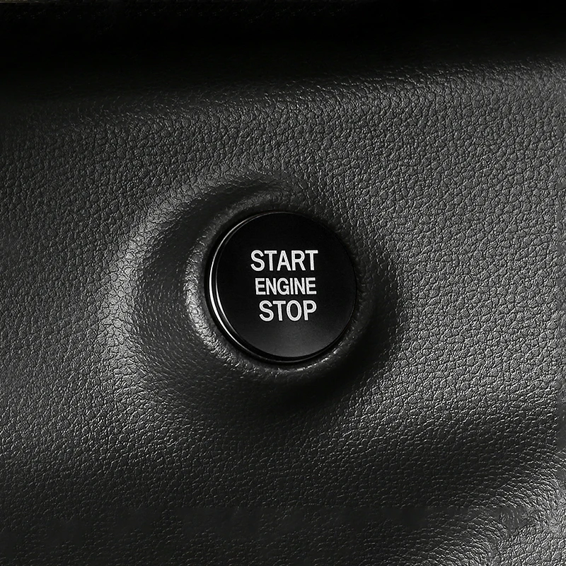 Premium Car Engine One-Click Start Stop Button Ring Cover Trim Sticker