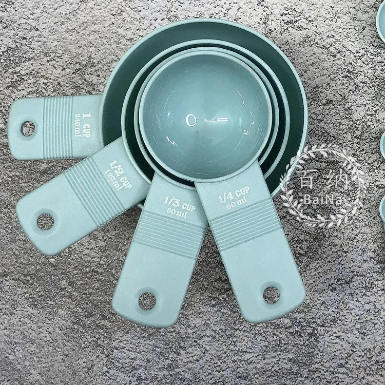 Plastic Measuring Cups Amount Spoon Set 10 Pieces with Measuring Flour Spoon Coffee Spoons Bakery Appliances