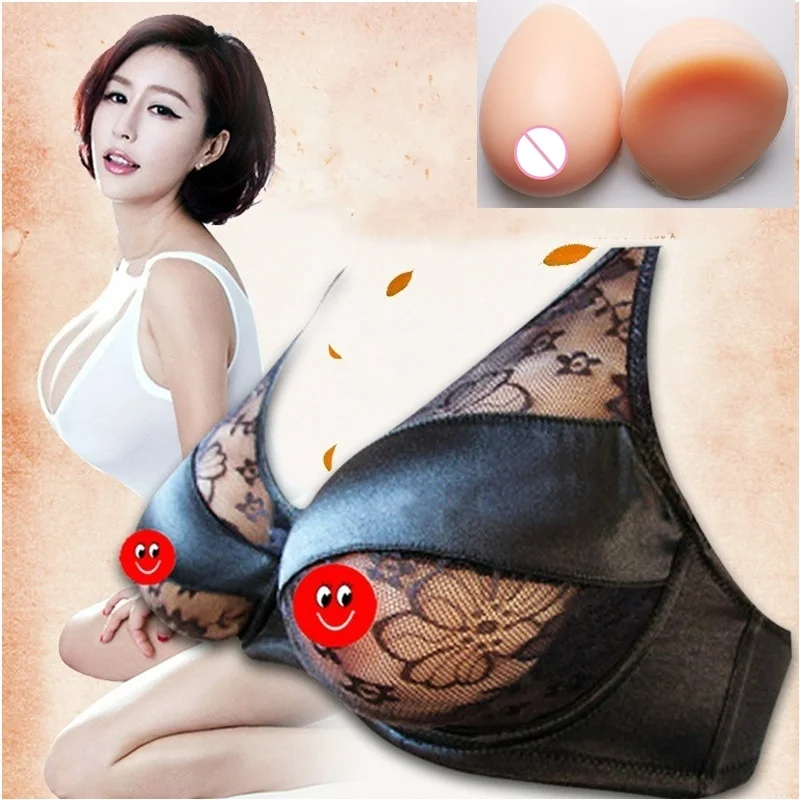

Cosplay Gay Costume Breast Bra Wth Fake Silicone Breast Cross-dressing Fake Chest Bra Fake Breast One Set Breast Form Fakeboobs