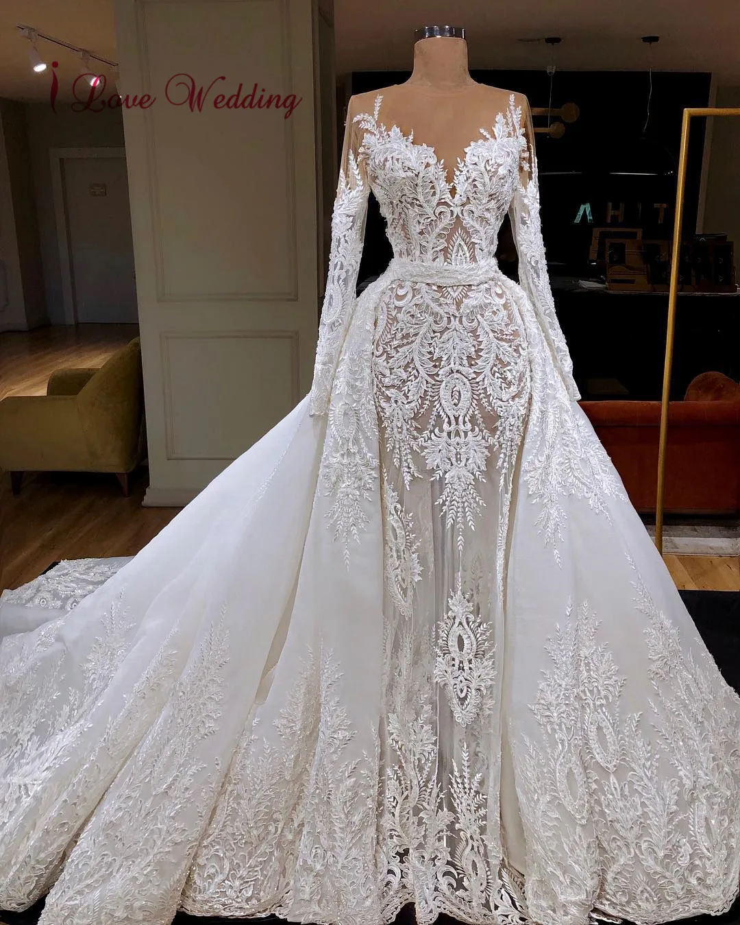 Роскошное Свадебное платье 2020 Vestido De Novia кружевное бальное с аппликацией и