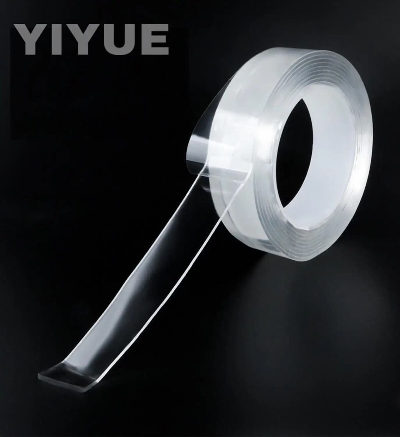 

1 Roll Transparent Double-sided Tape Nano Transparent No Trace Acrylic Magic Tape Reuse Waterproof 1-5m Adhesive Tape Cleanable