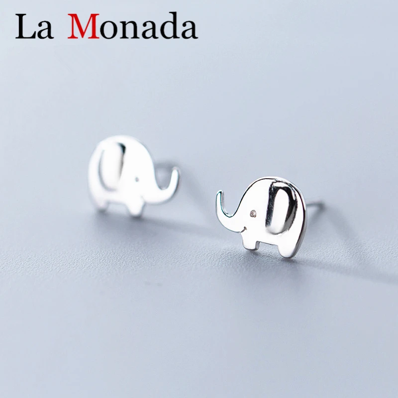 Дизайн 925 стерлингового серебра Слон Мать семья милые серьги-гвоздики для маленьких девочек женщин стерлингового серебра подарок ювелирных изделий