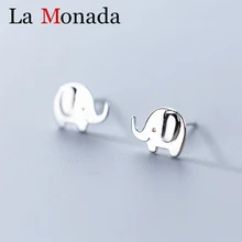 Дизайн 925 стерлингового серебра Слон Мать семья милые серьги-гвоздики для маленьких девочек женщин стерлингового серебра подарок ювелирных изделий