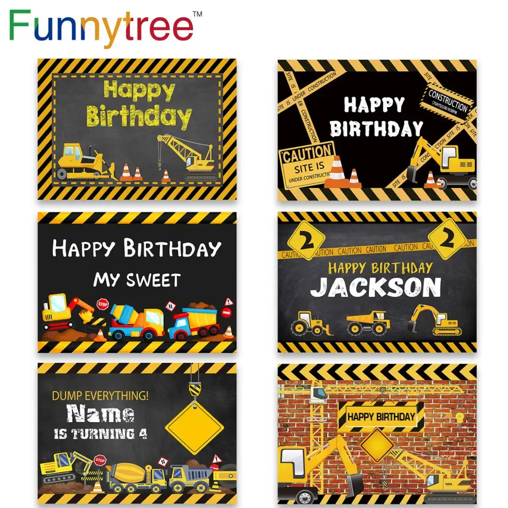 Funnytree кирпичная стена мультфильм строитель грузовик строительство фон День